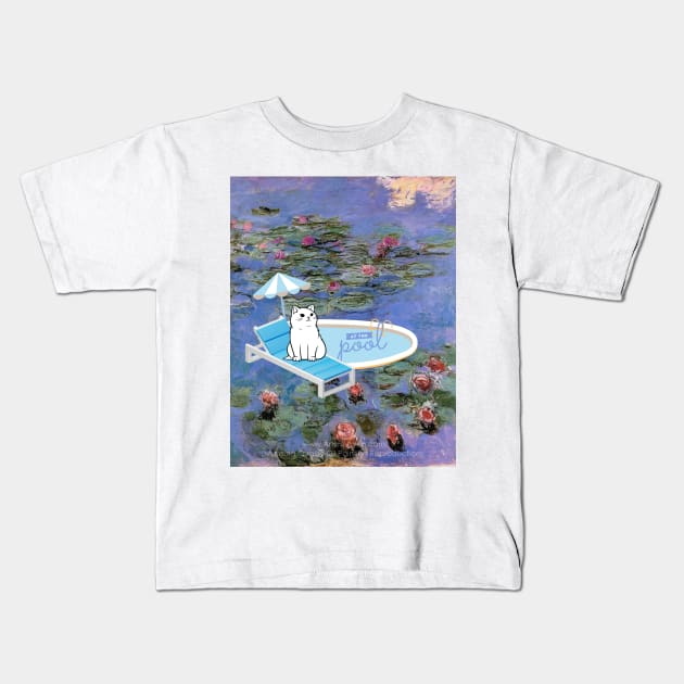 Summer vibes at the pond Kids T-Shirt by AngelicaBO